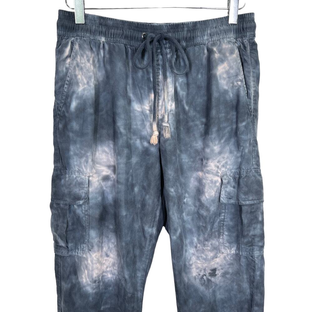 Sanctuary X Anthropologie Tie Dye Cargo Jogger Pants Large Navy Pink Casual - Picture 4 of 7